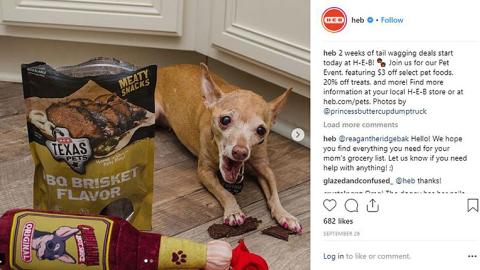 H-E-B 'Tail-Wagging Deals' Instagram Update