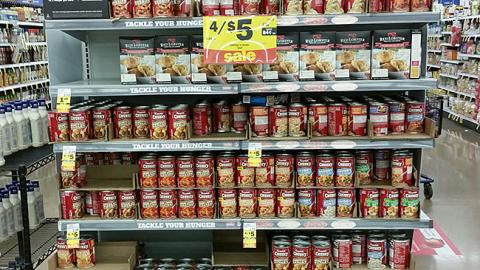 Campbell's Chunky Meijer 'Tackle Your Hunger' Endcap