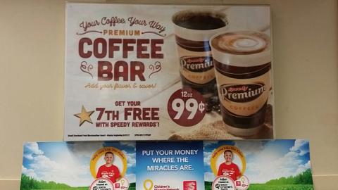 Speedway 'Premium Coffee Bar' Coffee Bar Sign