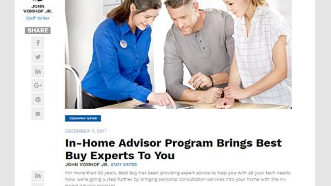 Best Buy In-Home Advisor Program Blog Post