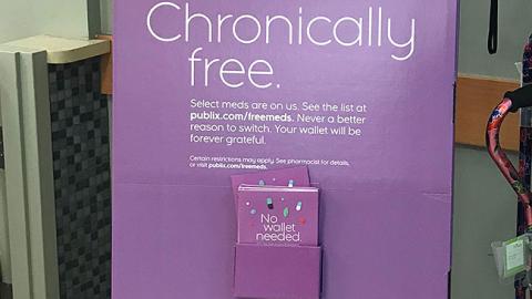 Publix 'Chronically Free' Standee