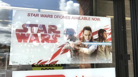 Staples Star Wars 'Drones Available Now' Window Cling