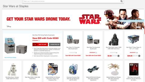 Staples Star Wars E-Commerce Page