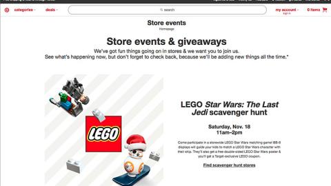 Target Lego 'Star Wars: The Last Jedi' Display Ad