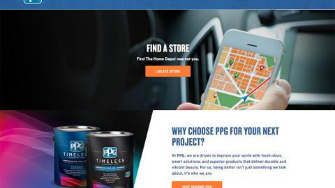 PPG Timeless Home Depot Web Page