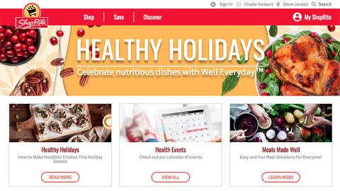 ShopRite 'Healthy Holidays' Page