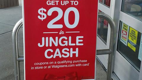 Walgreens 'Jingle Cash' A-Board