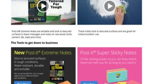 Office Depot Post-it 'Extreme Notes' Page