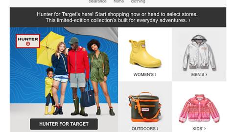 Target Hunter 'Built for Everyday Adventure' Email