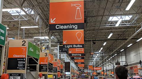 Home Depot Ceiling Signs