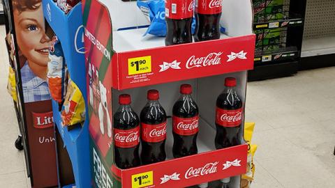 Coca-Cola Dollar General 'The Gift of Refreshment' Floorstand