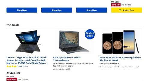 Best Buy 'Black Friday in July' Landing Page