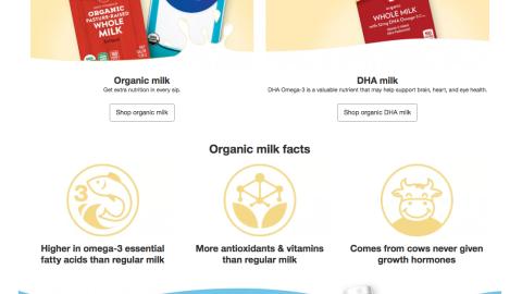 Target 'Specialty Milk' Page