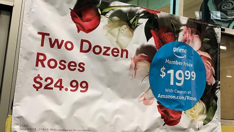 Whole Foods 'Two Dozen Roses' Banner