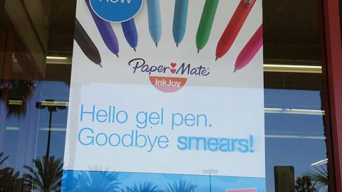 Staples Paper Mate Inkjoy Window Poster
