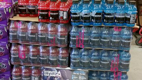 Powerade Family Dollar 'Hydrate Your Game' Case Stack Sign