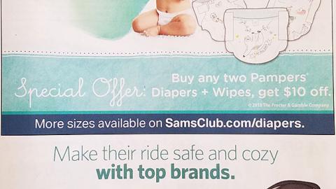 Sam's Club Pampers Pure Protection Mailer Ad