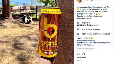 Bang Energy '#BangEnergyGiveaway' Instagram Update