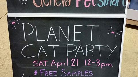 PetSmart 'Planet Cat Party' A-Board