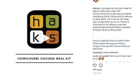 Hak's Costco Recipe Video Instagram Update