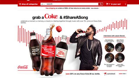 Target Coke #ShareASong Landing Page