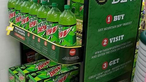 Dollar General Mountain Dew 'Gear Up with Dew' Rack