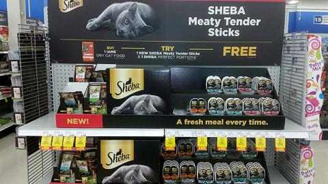 Sheba Meaty Tender Sticks Meijer Endcap Display