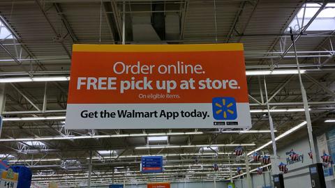 Walmart 'Free Pick Up' Ceiling Banner