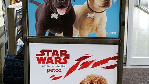Petco 'Star Wars Spa Package' Stanchion Sign