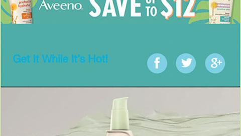 Coupons.com Aveeno 'Save up to $12' Ad