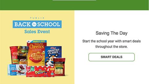 Publix 'Back to School Sales Event' Email Ad