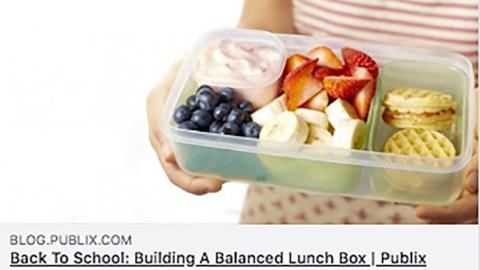 Publix 'Balanced Lunch Box' Facebook Update