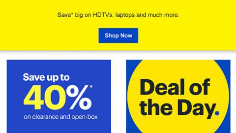 Best Buy 'Our Deals Are Never Done' Email