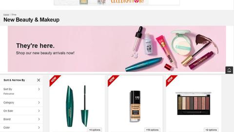 CVS 'New Beauty & Makeup' E-commerce Shop