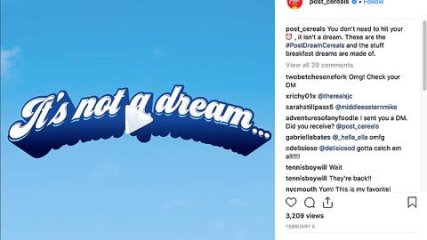 Post 'It Isn't a Dream' Instagram Update