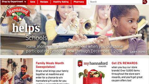 Hannaford 'Family Meals Month Sweepstakes' Display Ad