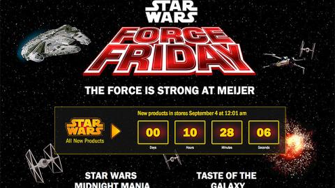 Meijer Star Wars 'Force Friday' Landing Page