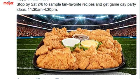 Meijer 'Game Day Party Ideas' Twitter Update