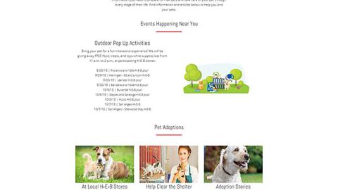 H-E-B 'Pet Event' Web Page