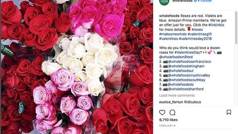Whole Foods 'Roses Are Red' Instagram Update