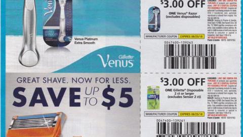 Gillette 'Save Up To $6' FSI
