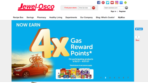 Jewel-Osco '4X Gas Rewards Points' Carousel Ad
