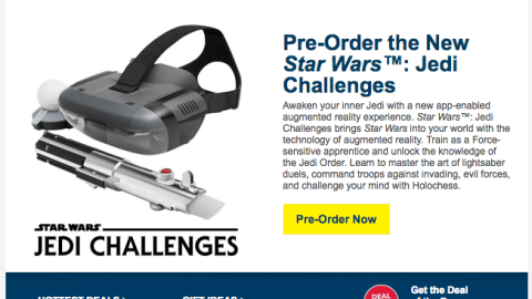 Best Buy Disney 'Star Wars: Jedi Challenges' Email