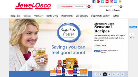 Jewel-Osco 'Signature Care Seasonal Recipes' Carousel Ad