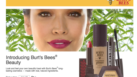 CVS 'Introducing Burt's Bees Beauty' Web Page