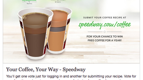 Speedway 'Your Coffee, Your Way' Facebook Update