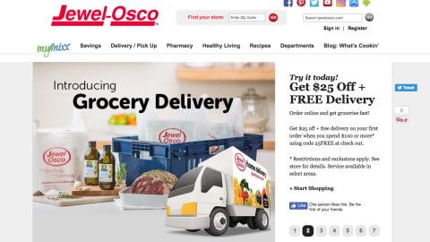 Jewel-Osco 'Grocery Delivery' Carousel Ad
