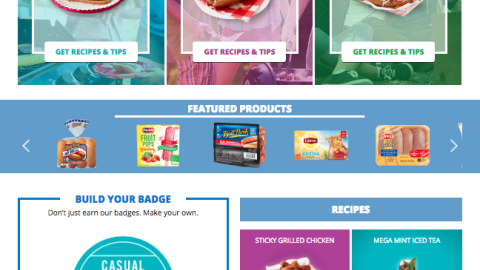 Tyson Unilever Walmart 'Master Your Summer' Website