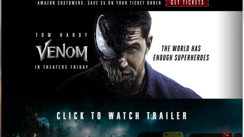 Amazon 'Venom' Web Page