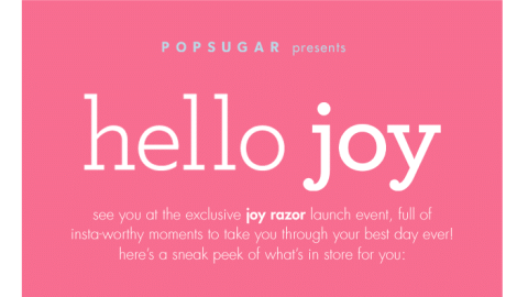 PopSugar Joy Razor Launch Event Reminder Email